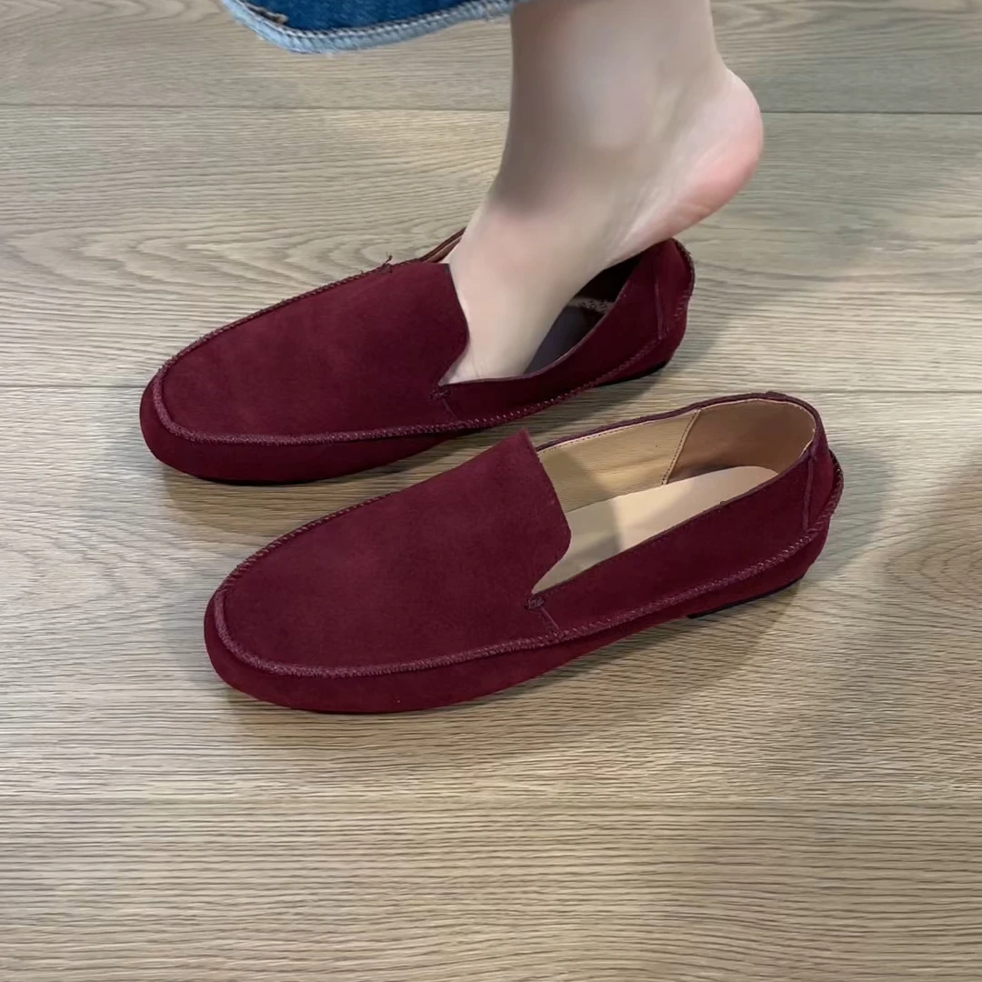 单鞋平底鞋2025新款超软平底奶奶鞋深口单鞋气质舒适单鞋女款春秋