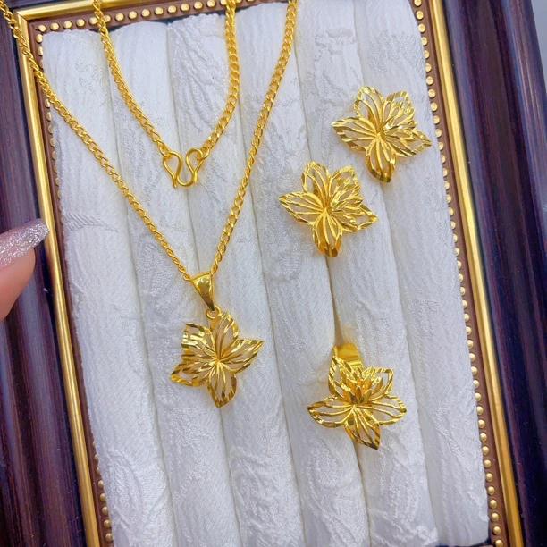 铜合金项链 1889白搭时尚金色气质百搭复古新娘甜美