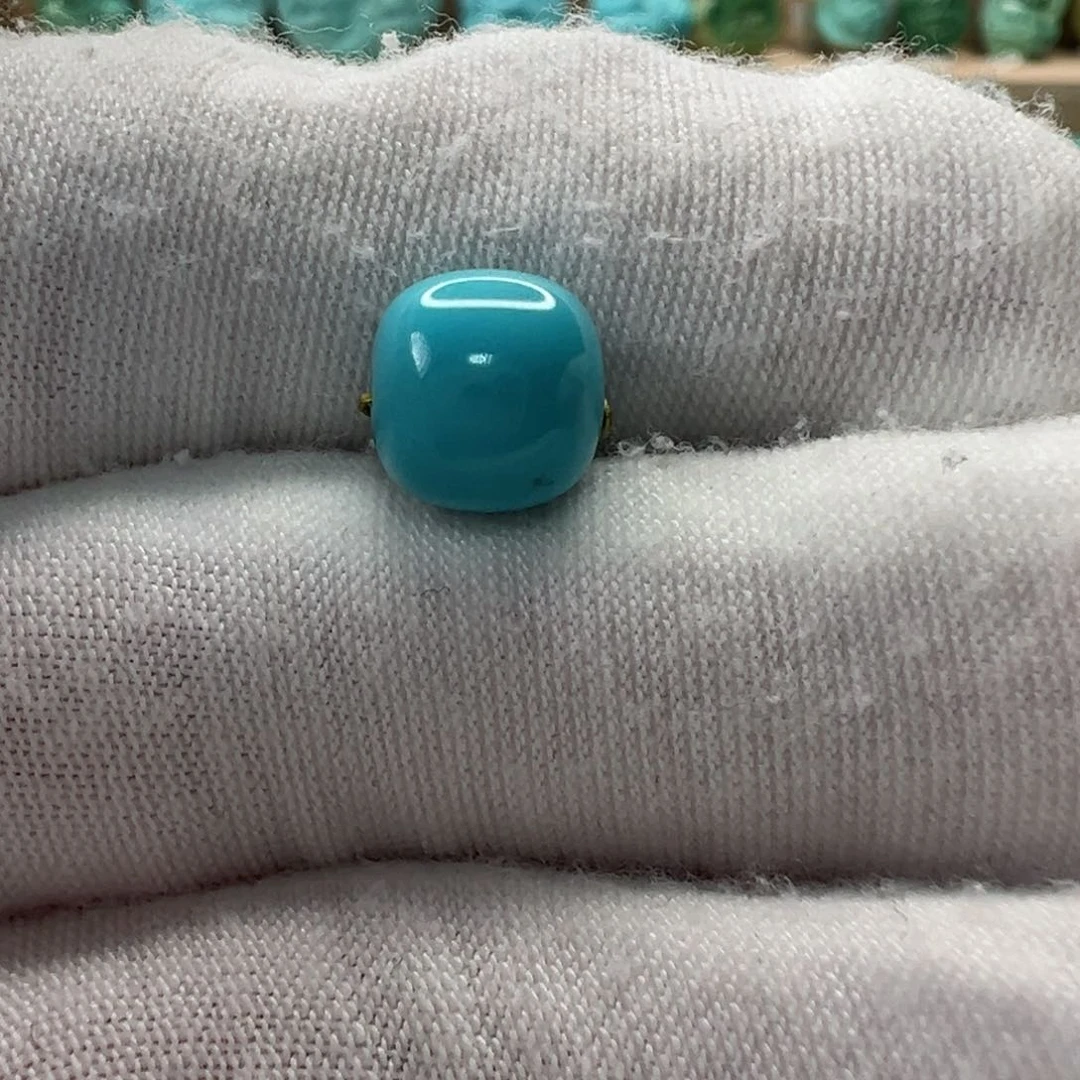 未镶嵌绿松石老型珠8.8mm