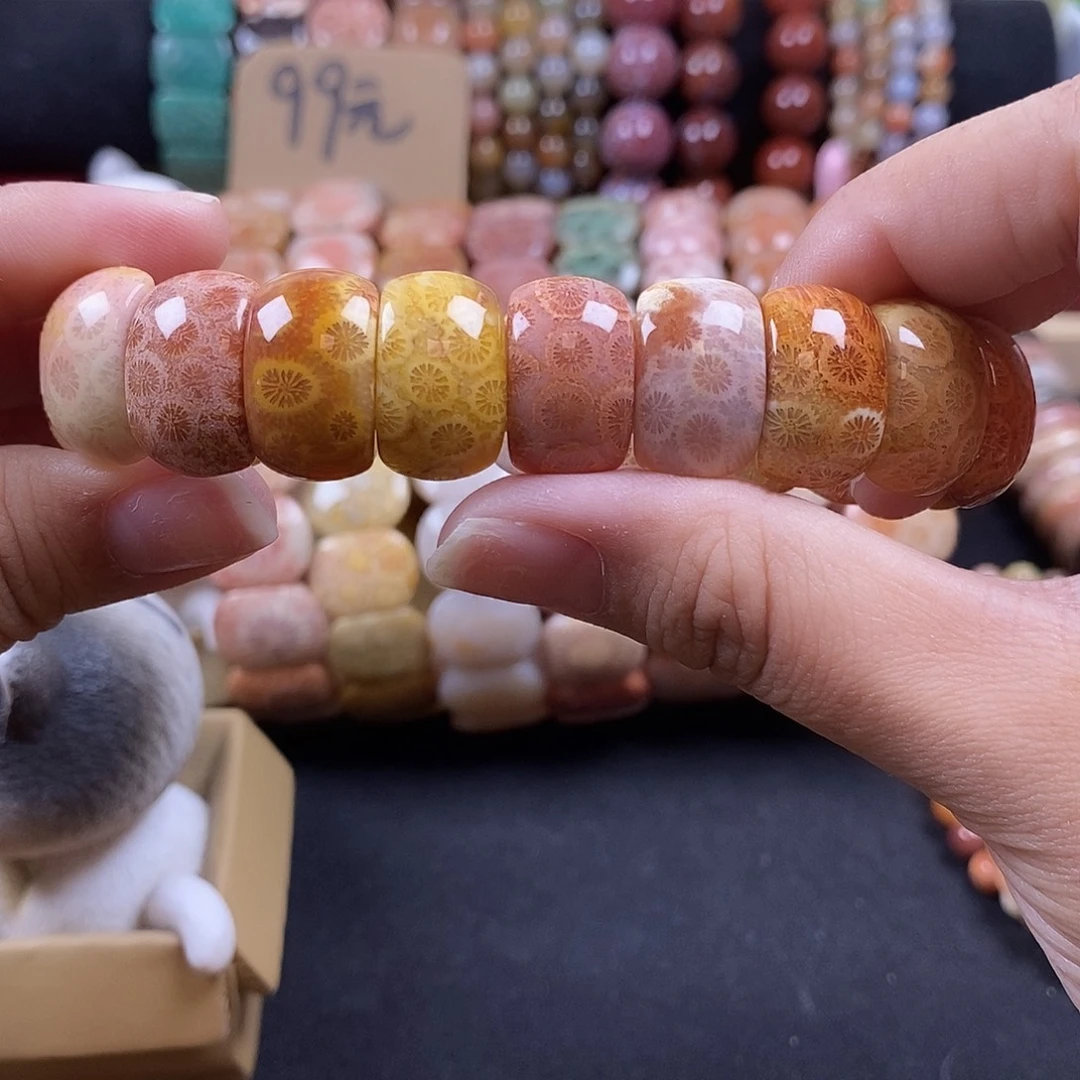 硅化珊瑚（珊瑚玉）未镶嵌手牌 双十一大破价 23