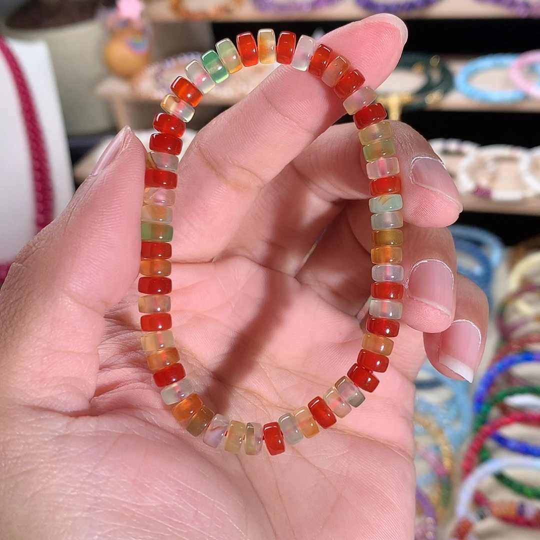 未镶嵌手串玛瑙/玉髓精工药片玛瑙6mm