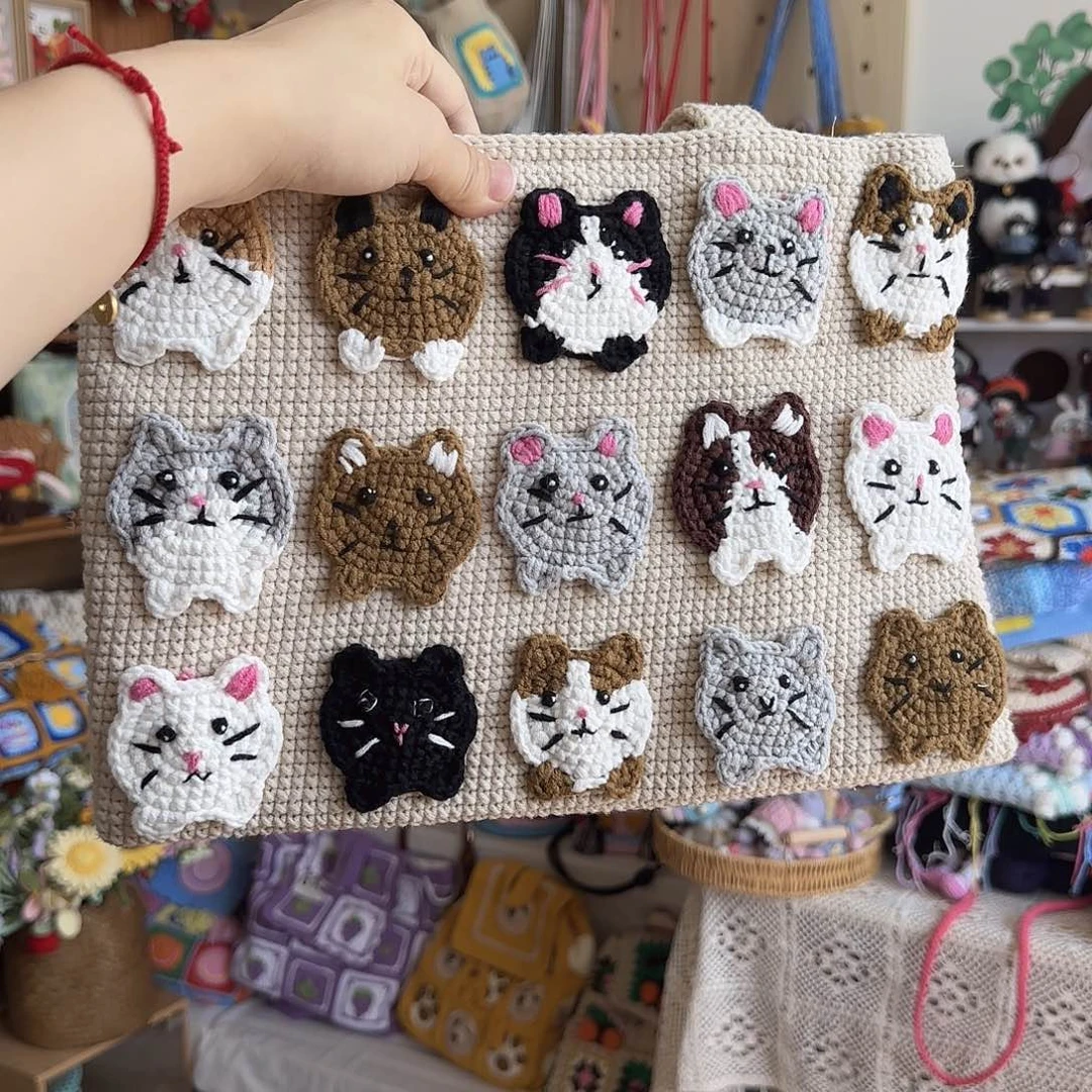 织物猫咪单肩包130
