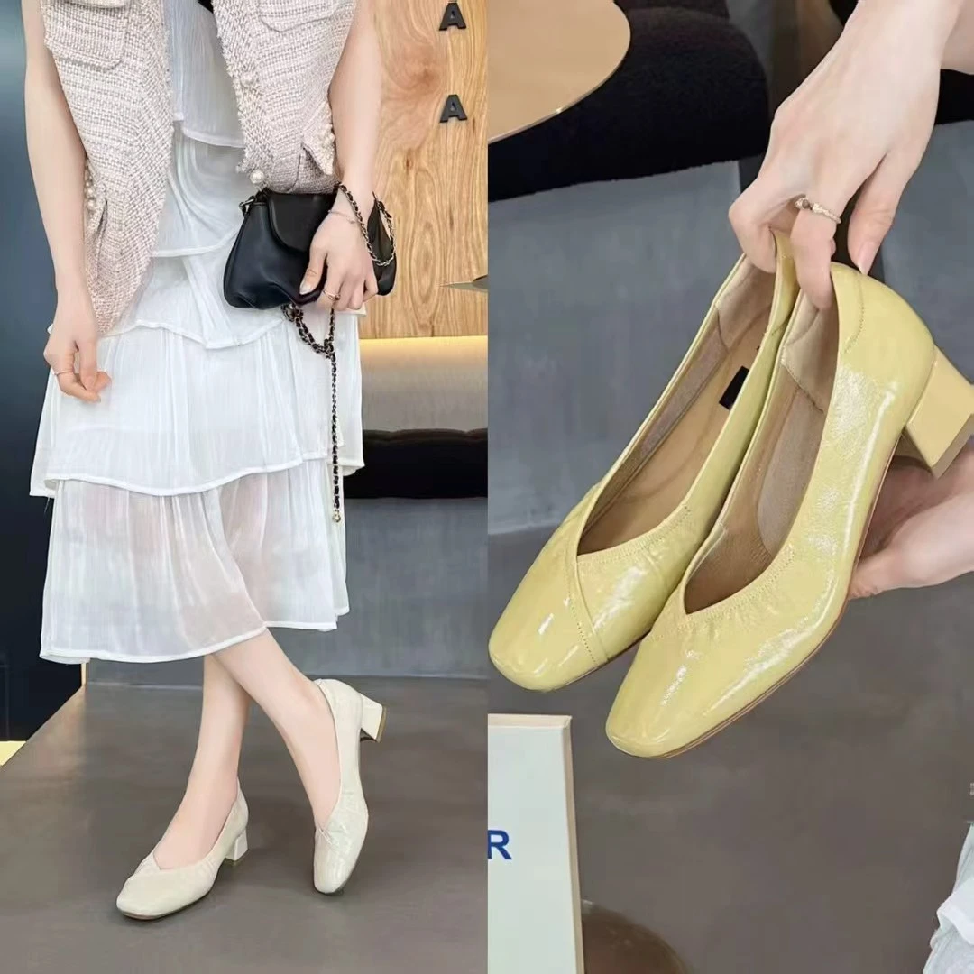 路易保罗实体鞋店超级大爆款百搭方头单鞋气质超软超舒适时尚女鞋