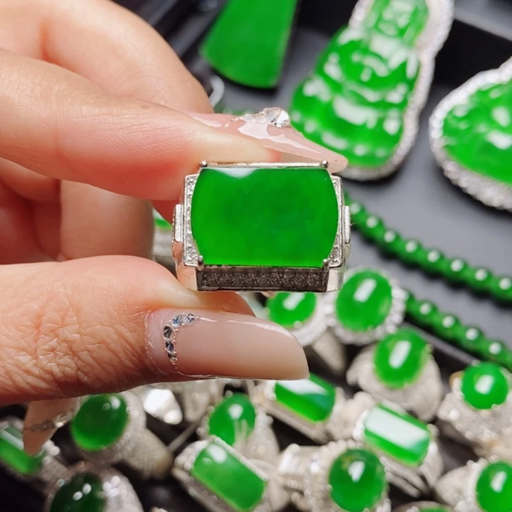 未镶嵌戒指翡翠天然翡翠正品