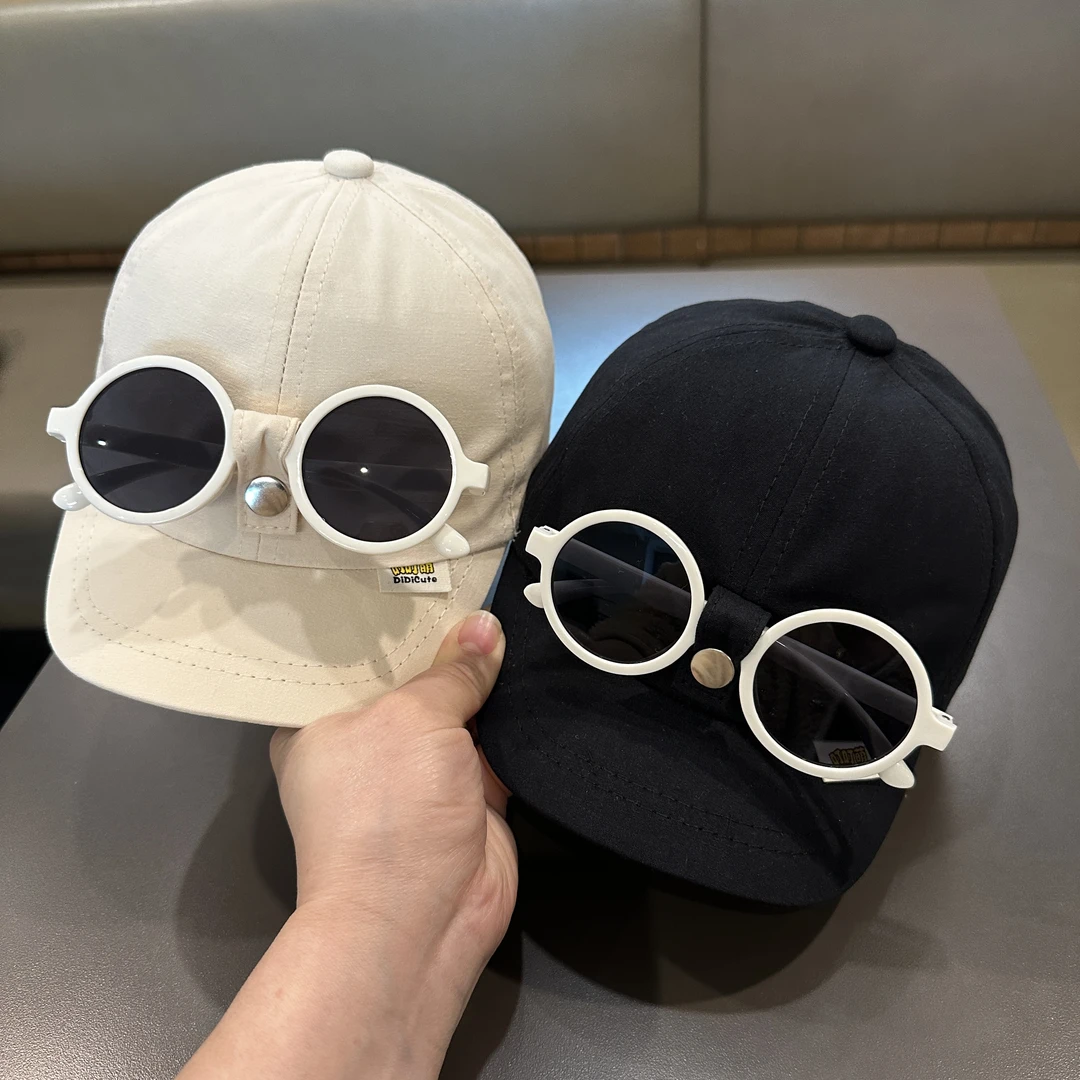 【眼镜可拆】婴儿帽子男宝宝棒球帽韩版洋气婴幼儿春天女宝宝鸭舌帽