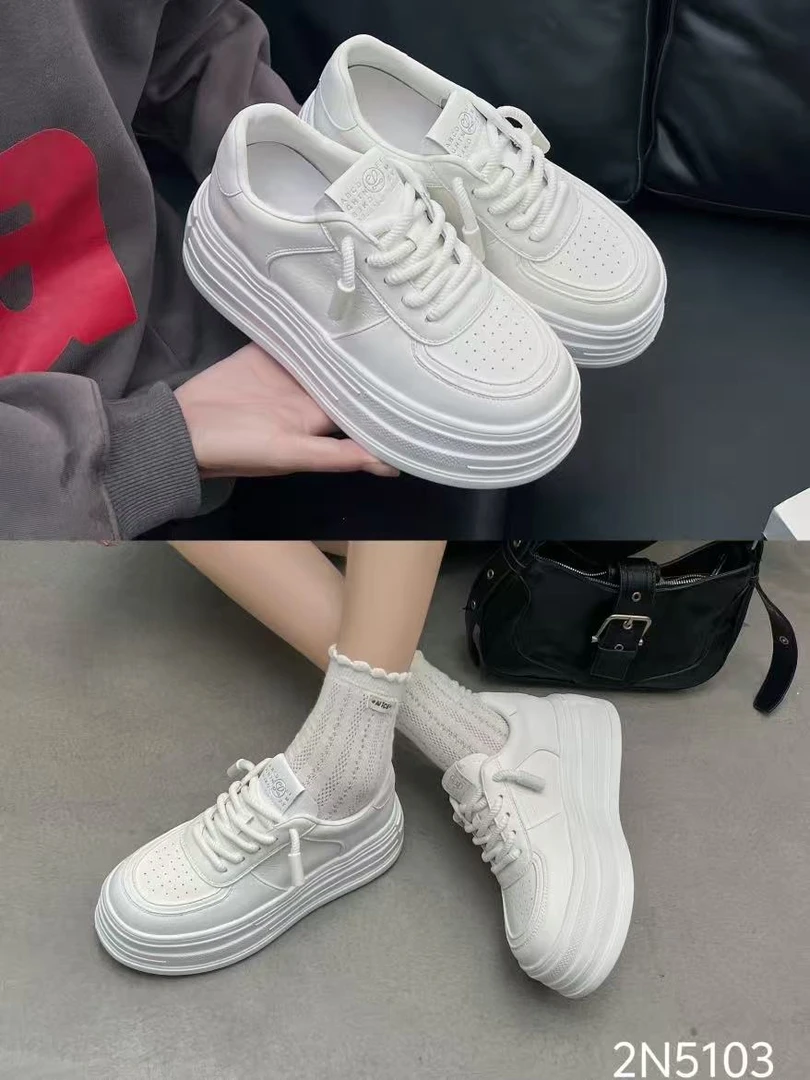 5103 2025新款轻便厚底小白鞋时尚百搭增高休闲女鞋