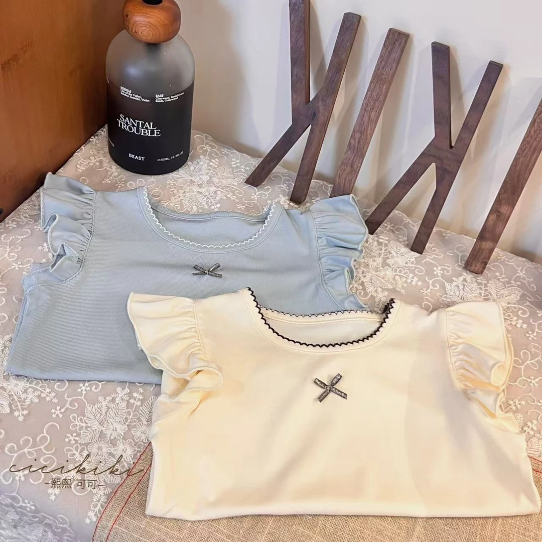 【米乐】2025女童童装夏百搭优雅无袖儿童背心熙熙可可BX2522