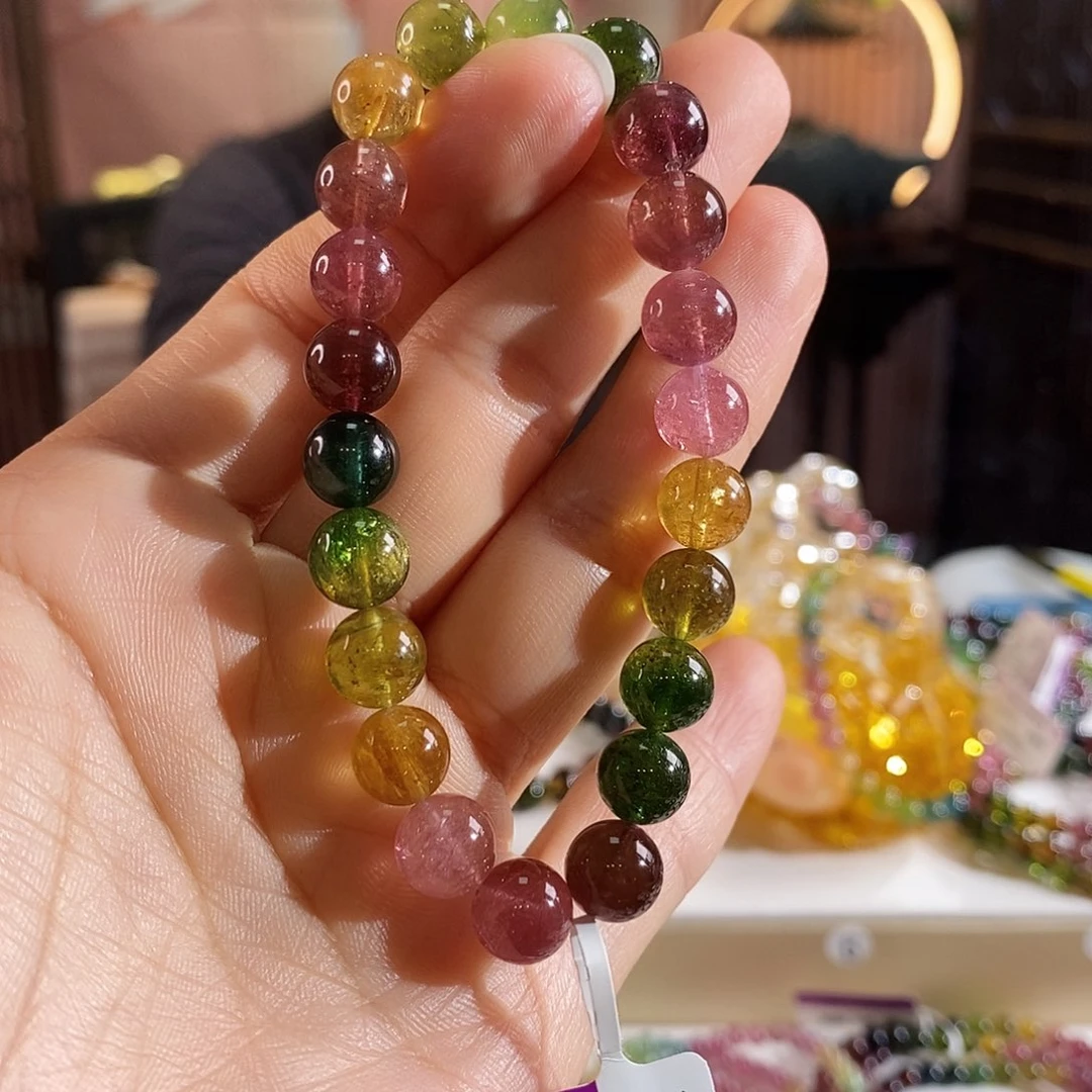 未镶嵌手链碧玺G2125素圈颜色微差