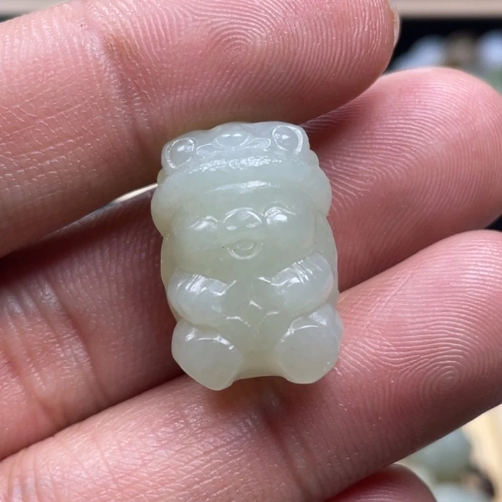 和田玉吊坠(不含链)未镶嵌晓*发财猪