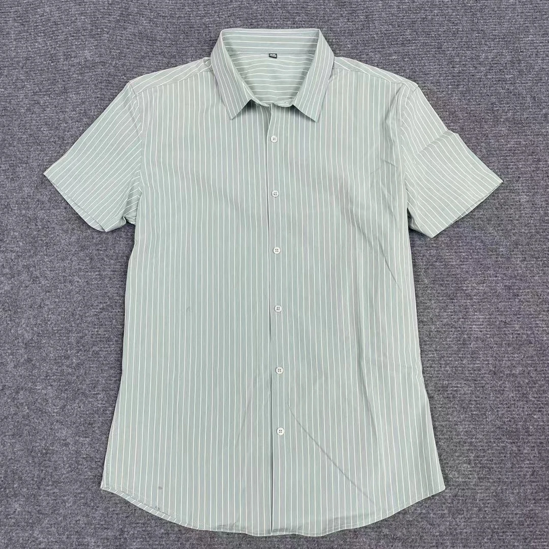 男士休闲LP牛子库翻领条纹短袖POLO时尚