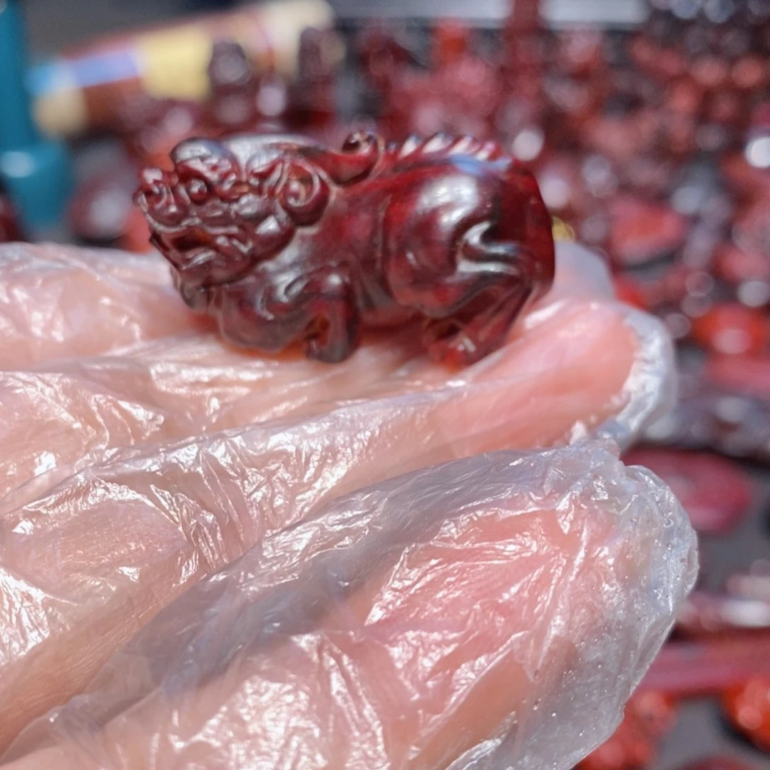 小叶紫檀把件小***干印度小叶紫檀手把件