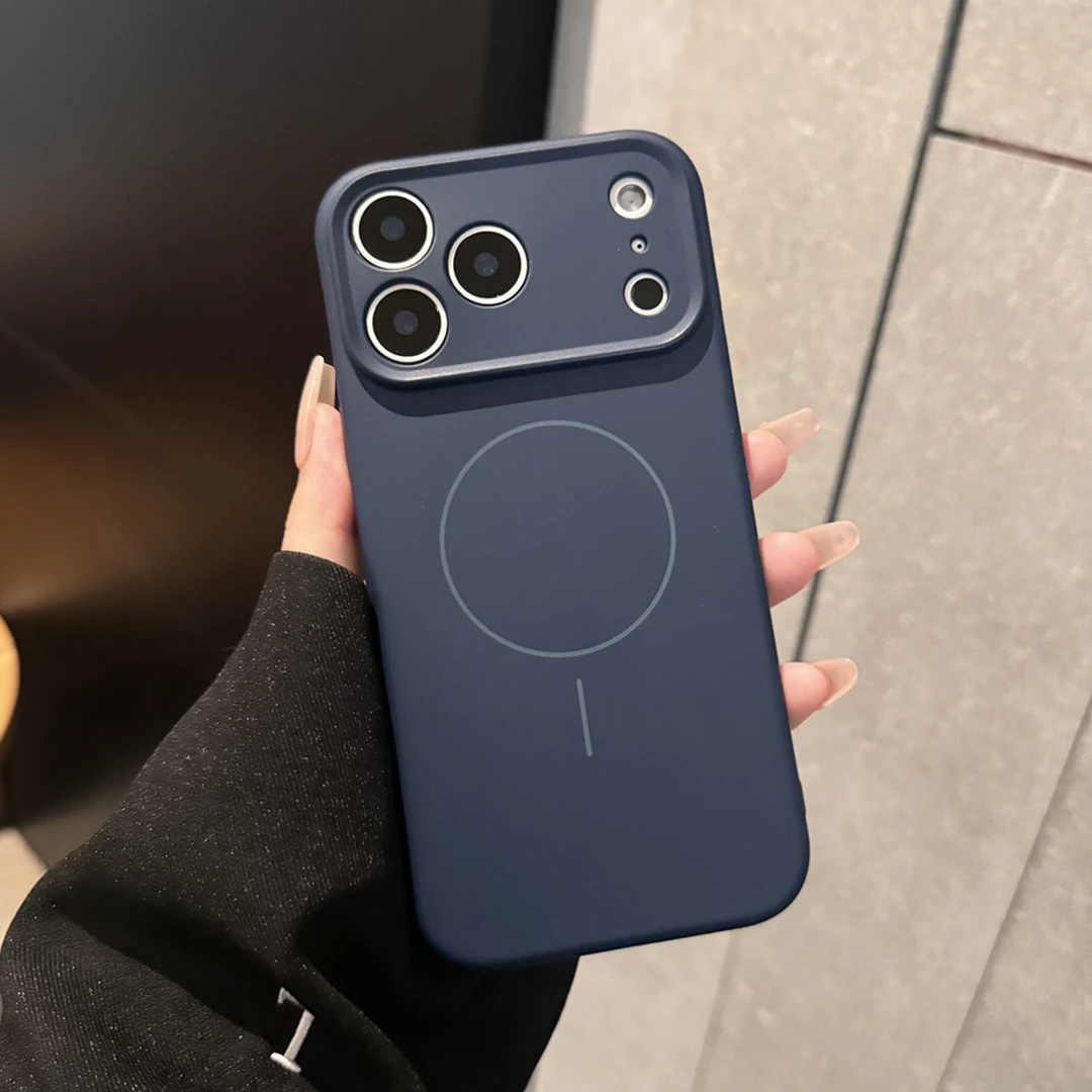 简约细圈磁吸适用苹果17pro手机壳液态硅胶iphone16/15全包男女款