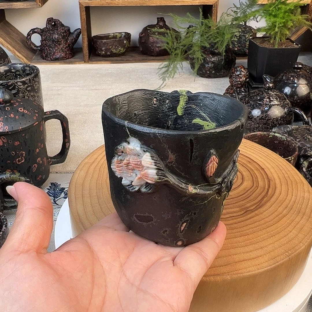 梅花玉花开富贵茶杯150毫升