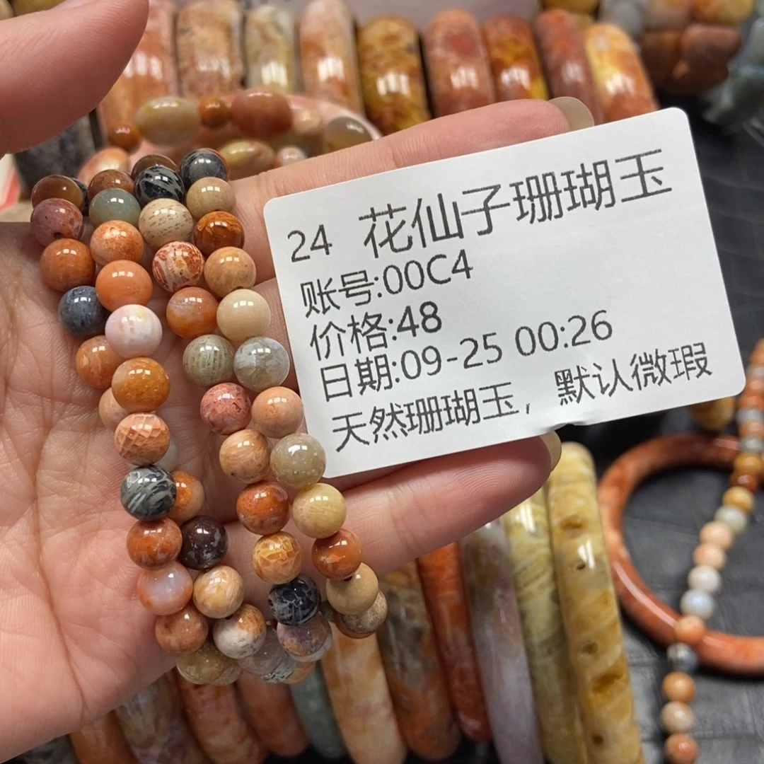 0***4未镶嵌硅化珊瑚（珊瑚玉）珠宝半成品24