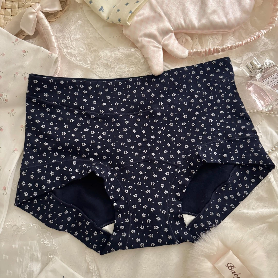 雅内4条女士纯棉透气平角内裤女全棉加长裆A类棉女生无痕裤头