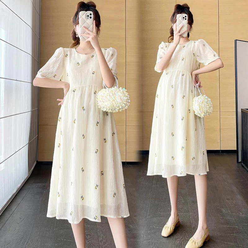 FAVMARTHA孕妇孕妈大码连衣裙裙子新款套装秋季夏季孕妇装宽松