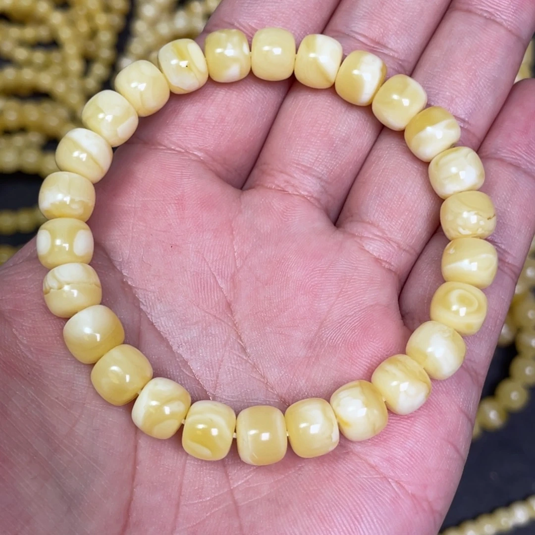 蜜蜡未镶嵌裸石蜜蜡手串9mm