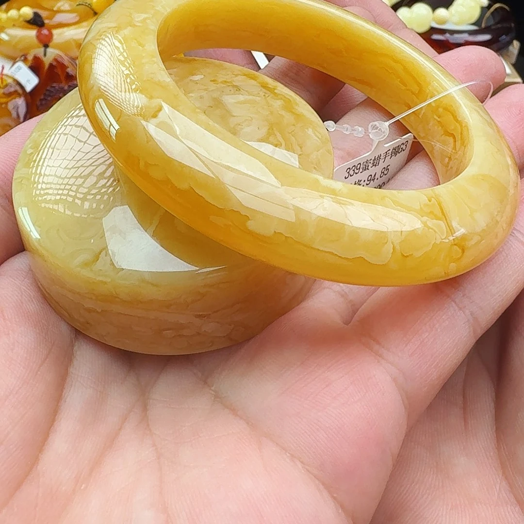 蜜蜡未镶嵌颈饰假一赔十，339