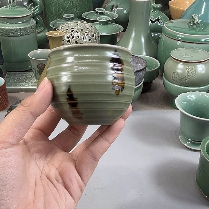 龙泉青瓷【品茗轩】微瑕