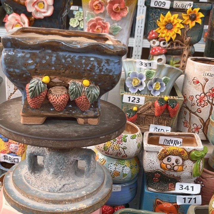 紫砂花盆粗陶材质多肉花盆