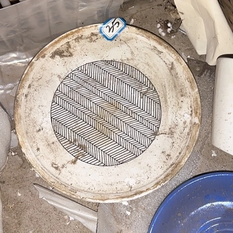 梁***瓷片国营厂库存19厘米