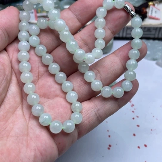 子***爵翡翠未镶嵌颈饰项链