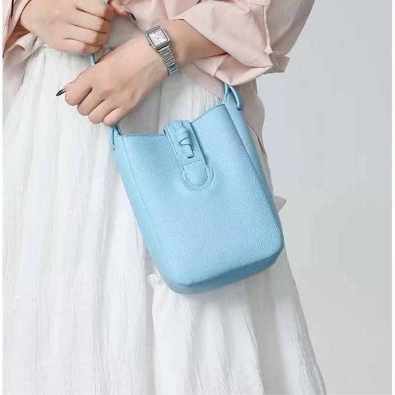 81500 天空蓝2025新款时尚轻奢单肩斜跨手拿包