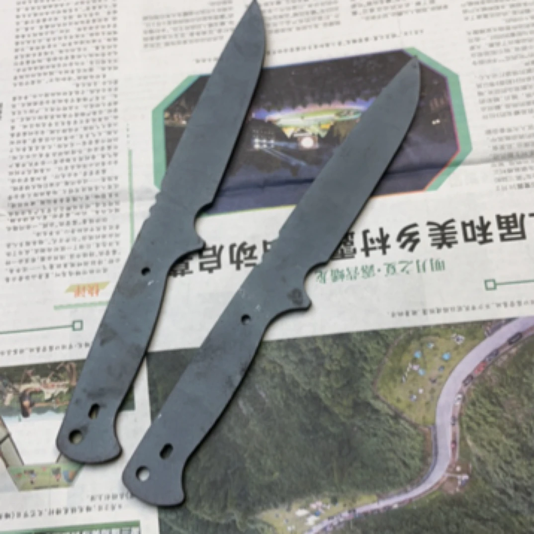 钨合金硬度65水果刀户外未开刃4.2毫米厚度带木柄