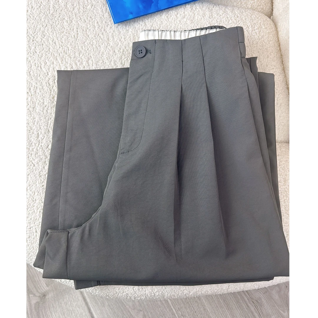 冰丝阔腿裤女春夏薄款宽松显瘦垂感慵懒风山本西装裤子