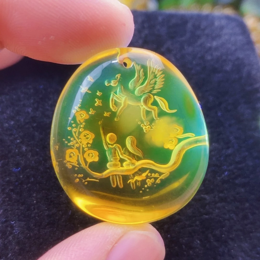 【闪购商品】金珀吊坠(不含链)未镶嵌