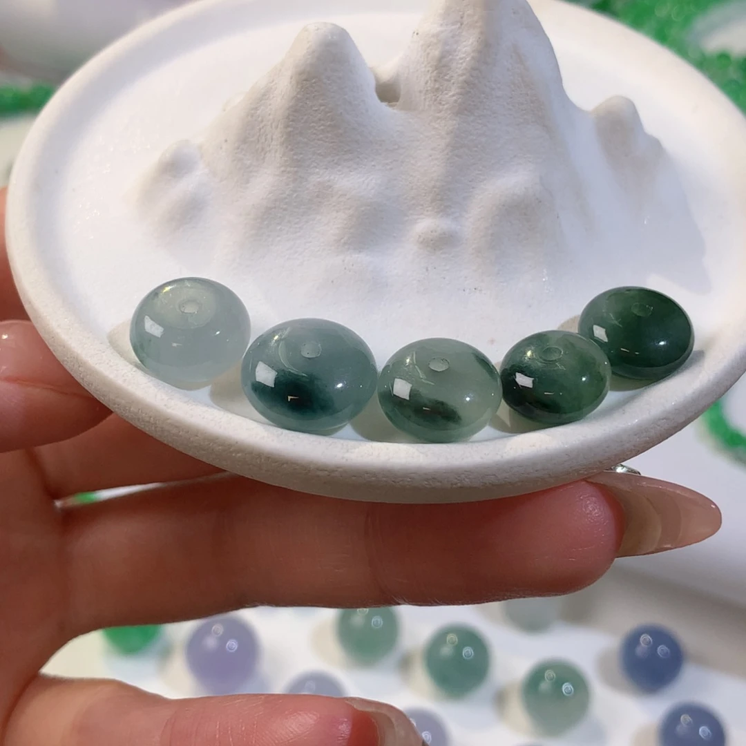 翡翠散珠冰飘花鼓珠 单颗价 任选一颗
