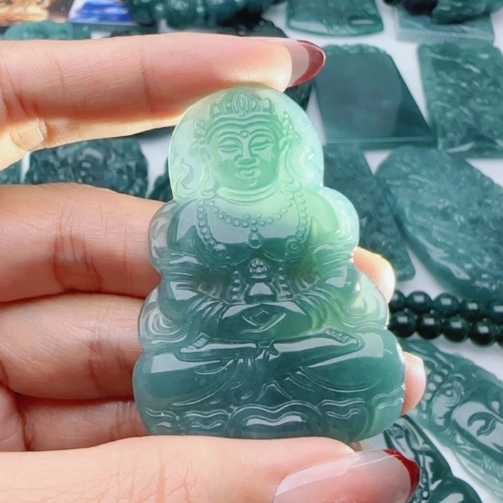翡翠未镶嵌颈饰多样性发货天然A货翡翠