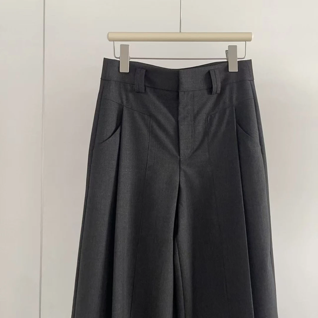 616新款时尚高腰休闲百搭阔腿裤宽松