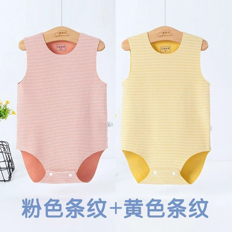 婴儿德绒包屁衣三角春秋保暖哈衣无袖背心秋冬宝宝衣服连体衣爬服