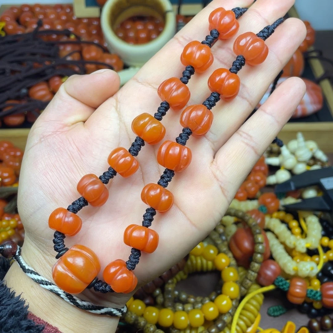 南红瓜珠脖挂项链