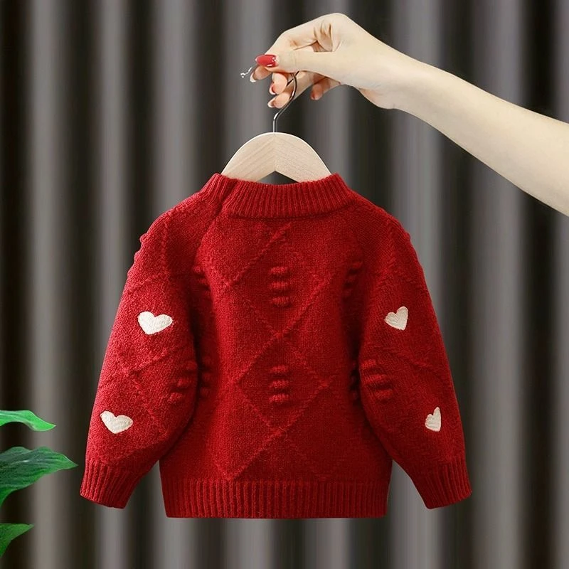 女童毛衣洋气秋冬新款韩版儿童装小女孩上衣宝宝套头针织衫潮