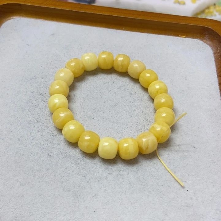 蜜蜡未镶嵌裸石手串