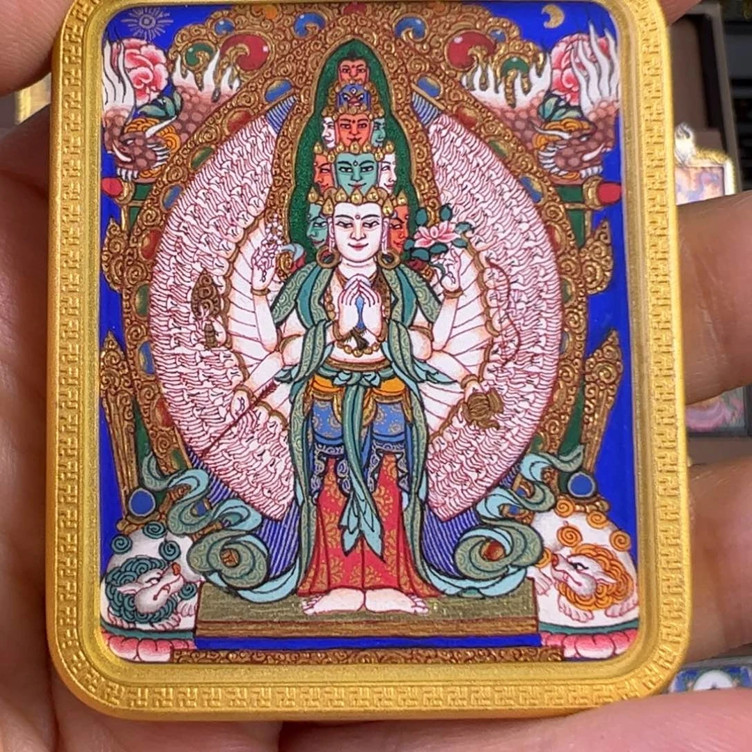 吊坠千手观音唐卡绘画