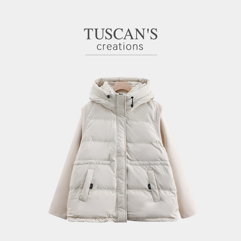 TUSCAN'S CREATIONS时尚百搭秋冬短款保暖女士羽绒服时代双鱼