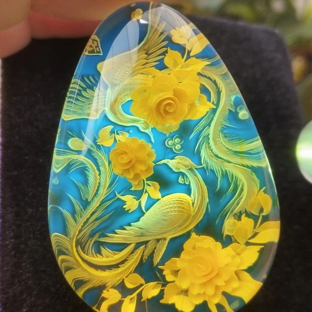 【闪购商品】未镶嵌颈饰蓝珀蓝珀雕刻件