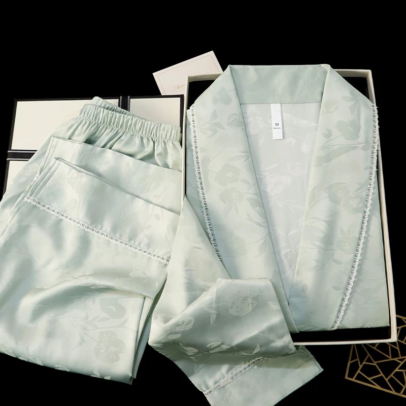 【高档礼盒】送妈妈婆婆真丝睡衣女士桑蚕丝中式国风家居服母亲节