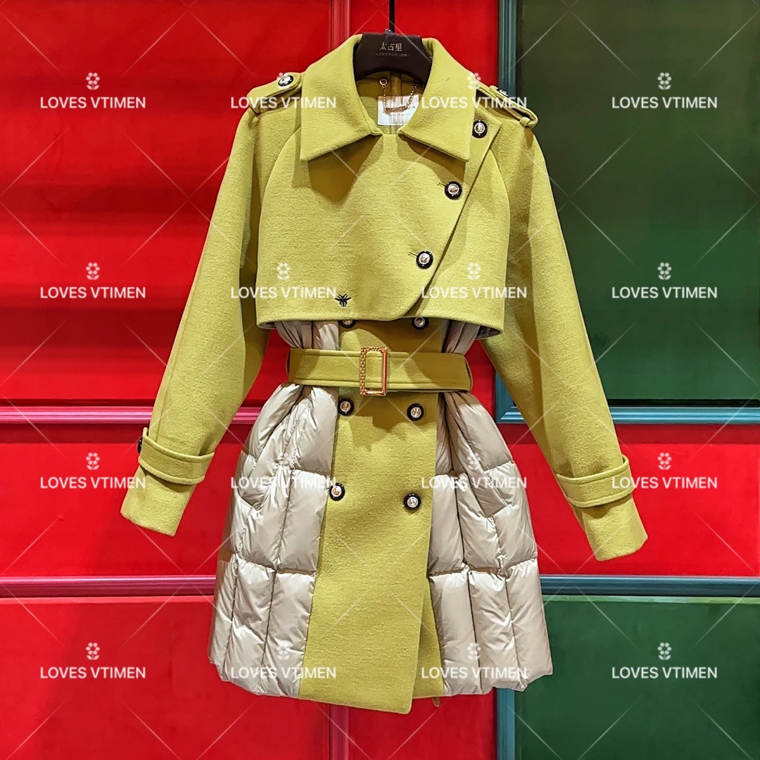 【宠粉价】白鸭绒羽绒服冬季设计师轻奢中长款防风外套LOVES-A387