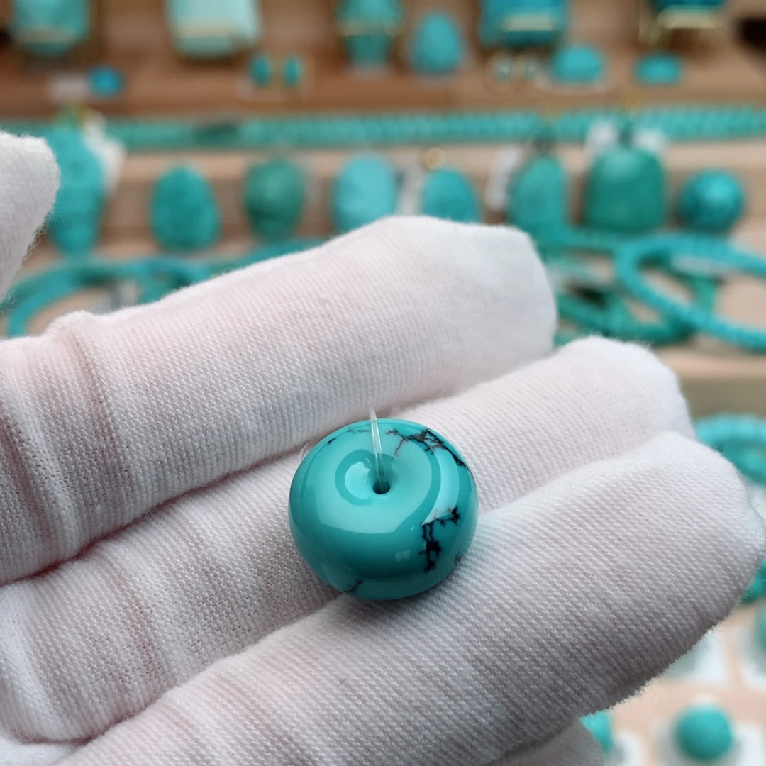 未镶嵌绿松石珠宝奇石15.7mm