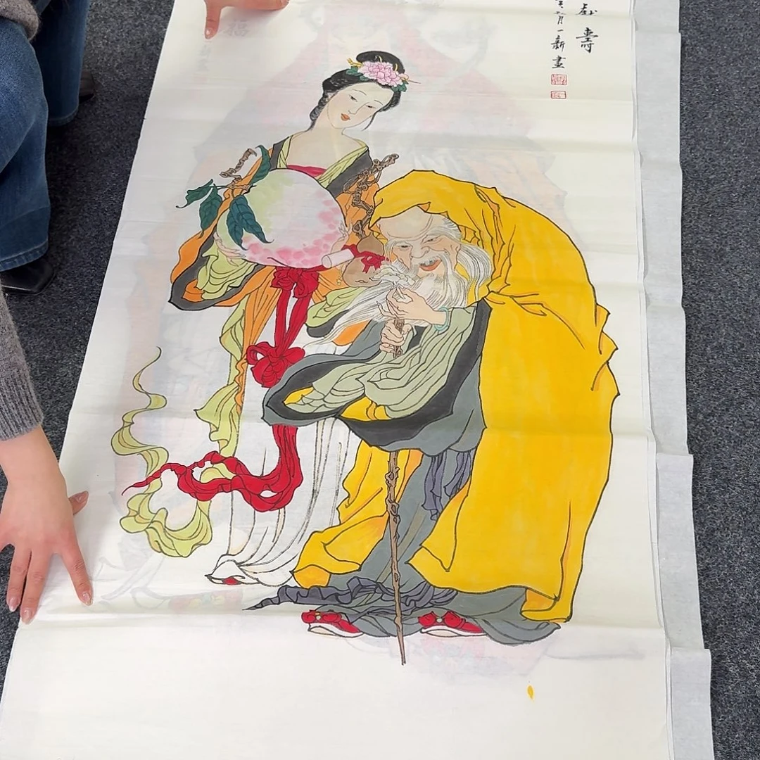 纯手绘国画作品好看四尺