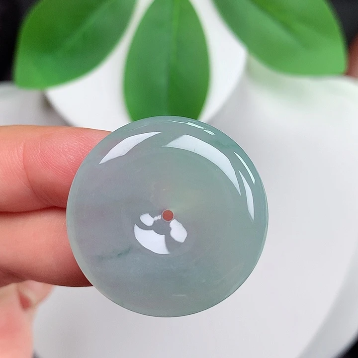 颈饰未镶嵌翡翠平安扣 28.9x5.3mm