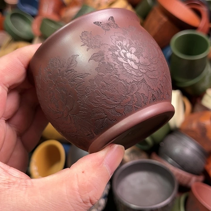 紫砂茶杯全手工紫砂主人杯