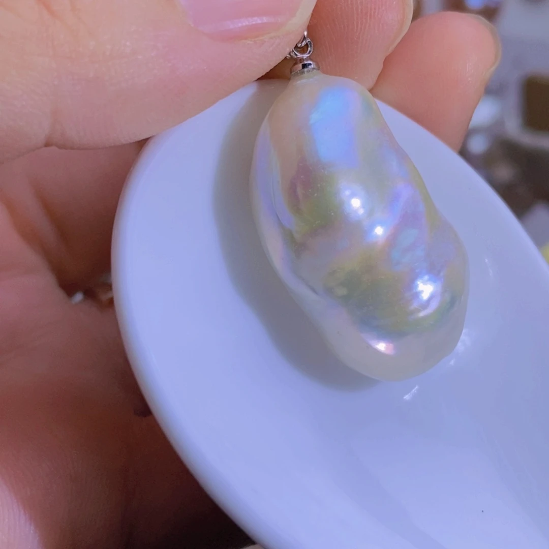 淡水珍珠天然淡水珍珠银S925镶嵌