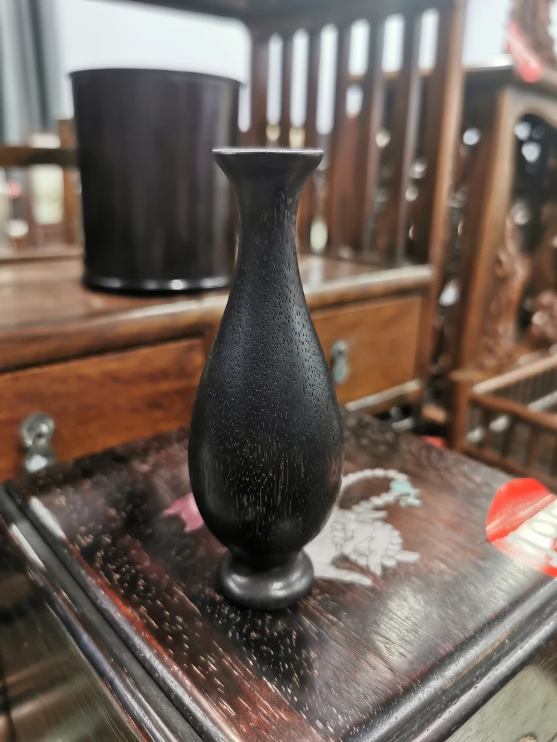 紫檀香插小葫芦花瓶