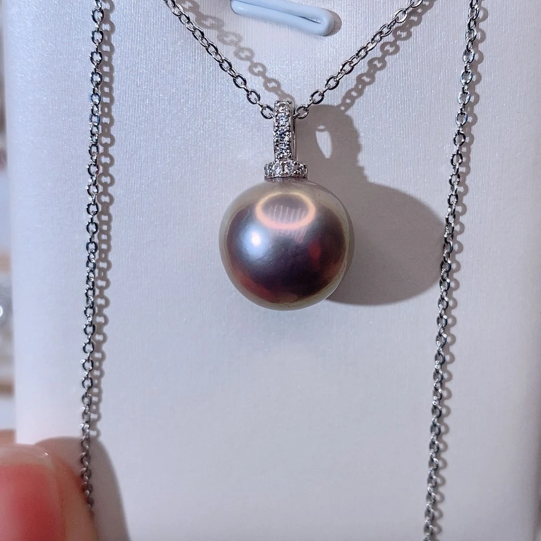 颈饰银S925镶嵌淡水珍珠