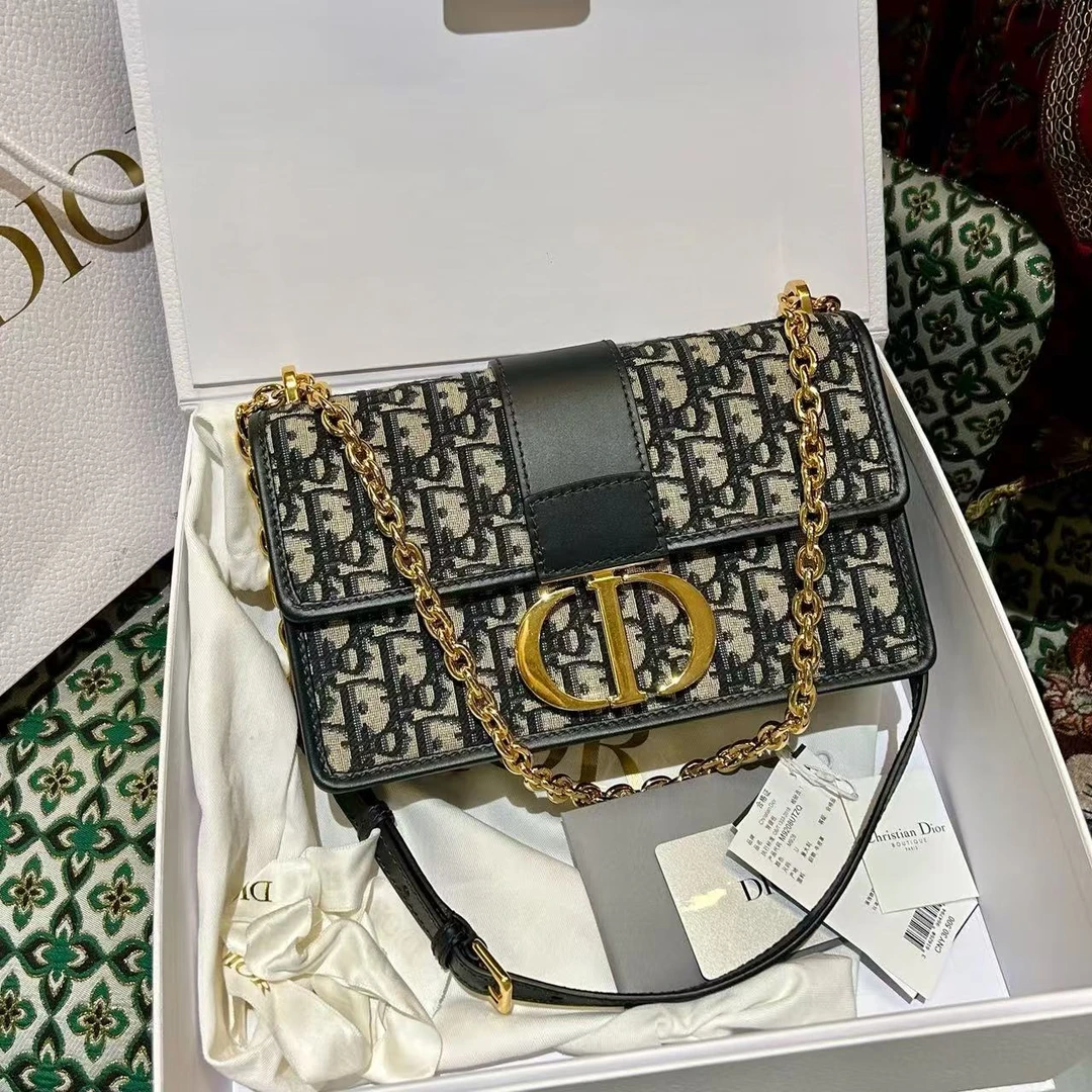 99新 DIOR/迪奥 老花蒙田30中号邮差